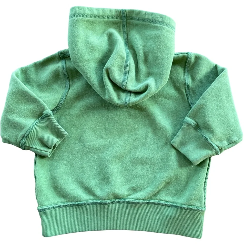 The Children’s Place Green Football Quarter Zip Hoodie “GRID IRON” Graphics 4T